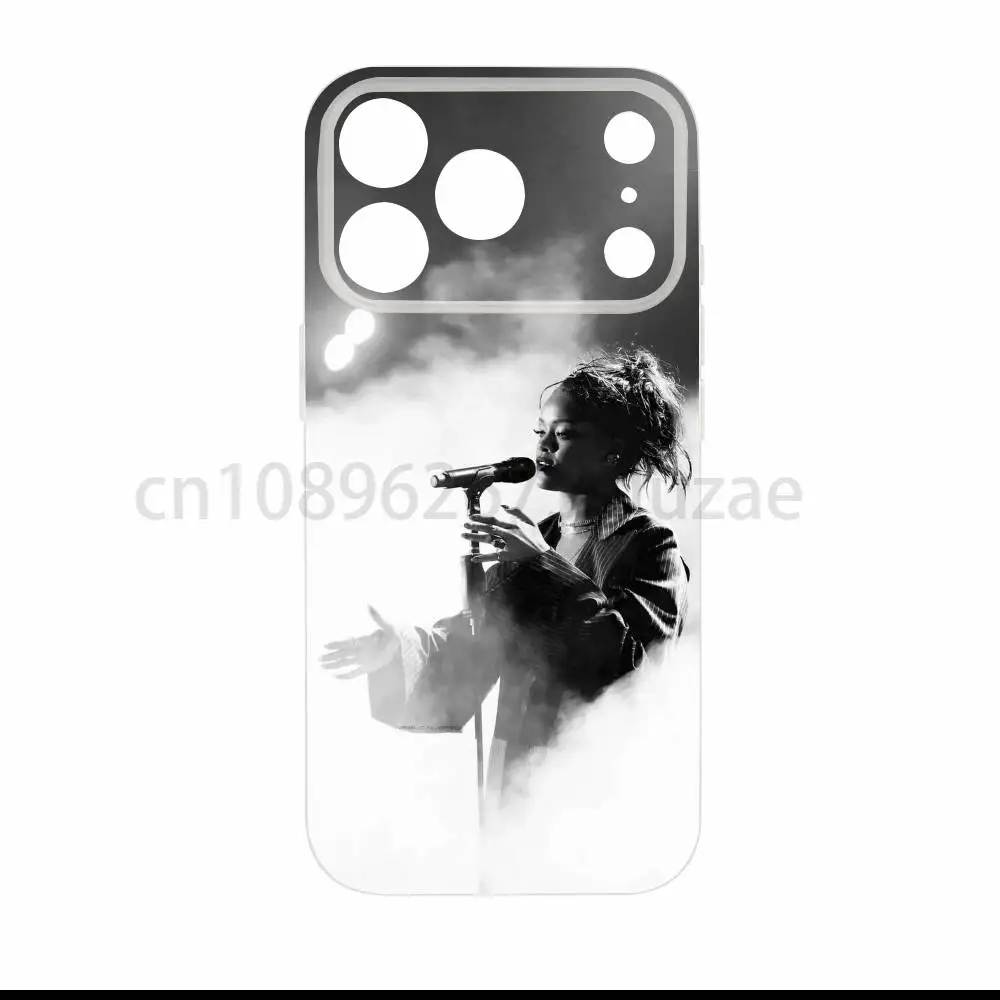 Фото Мягкий чехол из ТПУ для iPhone 17, 16, 14, 15 Plus, 13, 12 ProMax, Air 11 с беспроводной зарядкой MagSafe от популярной певицы R-Rihannas №2