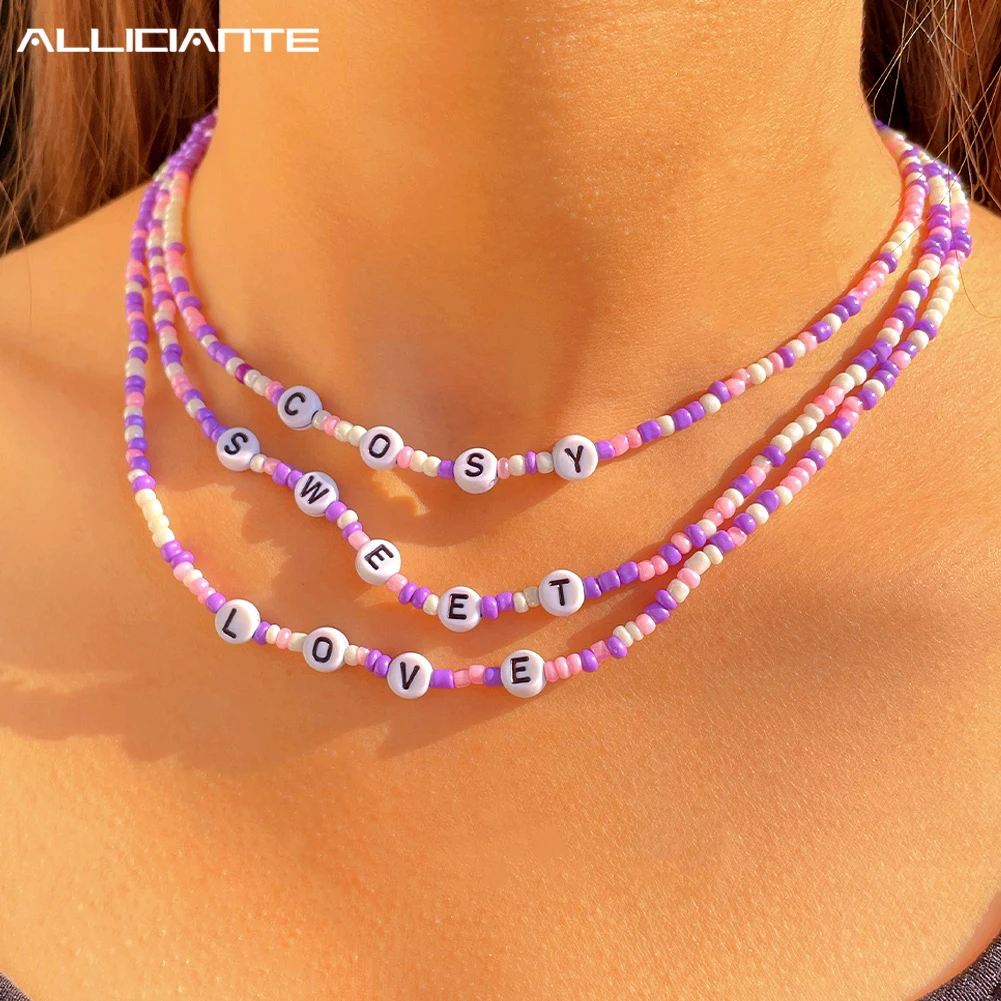 

Женское Ожерелье из бусин радужной расцветки, розовые бусины в богемном стиле, ожерелье-чокер из ниток радуги, летняя бижутерия 2022