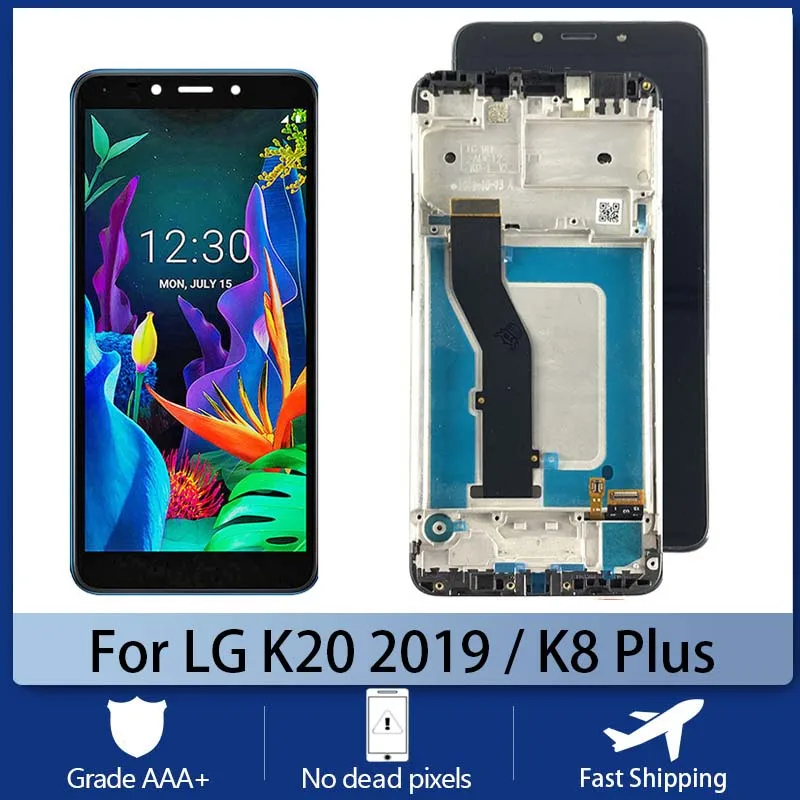 Для LG K20 2019 мобильный телефон экран Tela ЖК-дисплей K8 Plus M-X120 LMX120EMW кодирующий преобразователь сенсорного экрана в сборе экран дигитайзер в сборе с рамкой