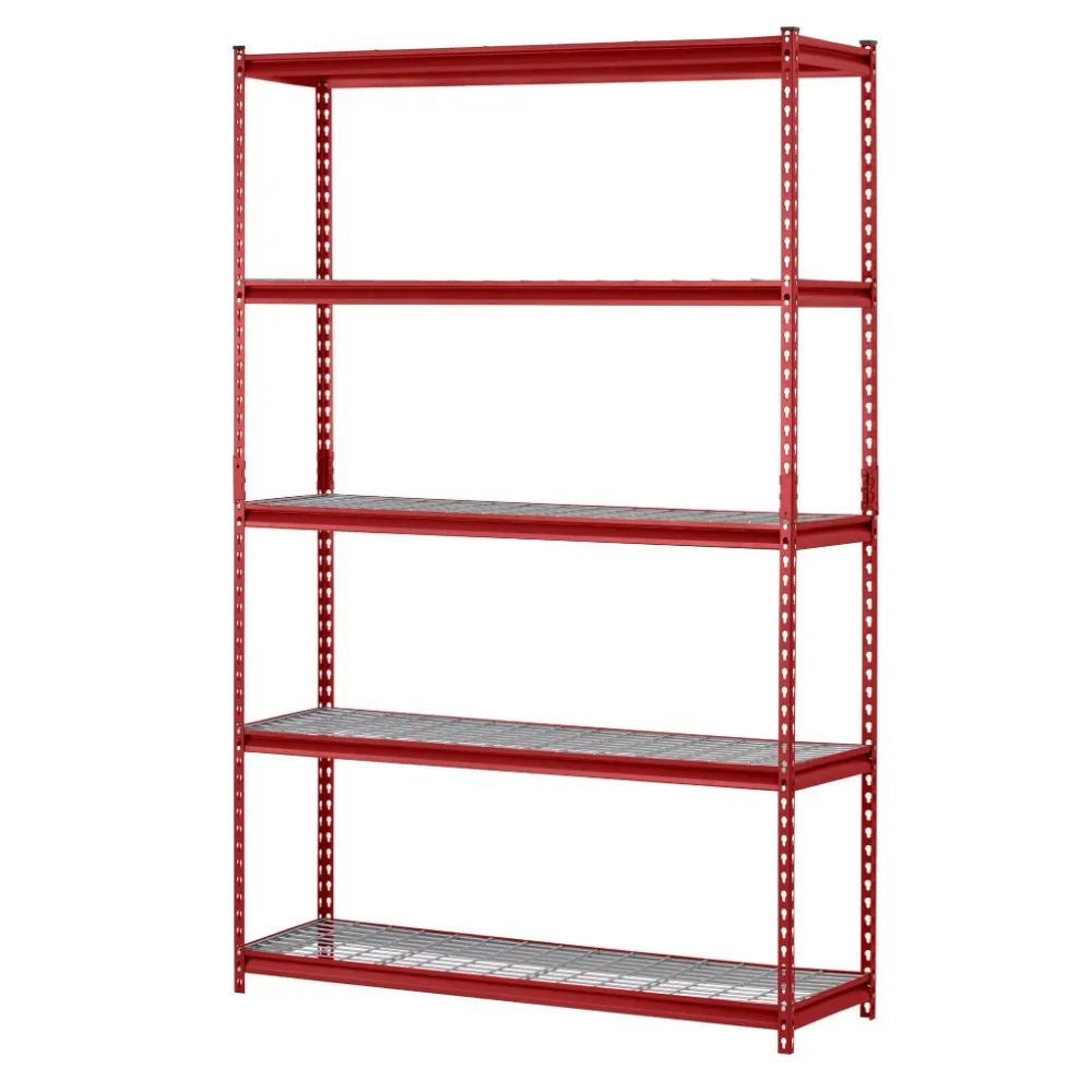 

Muscle Rack 48"W x 24"D 72"H 5-Shelf Garage Shelves, Red Storage Organize