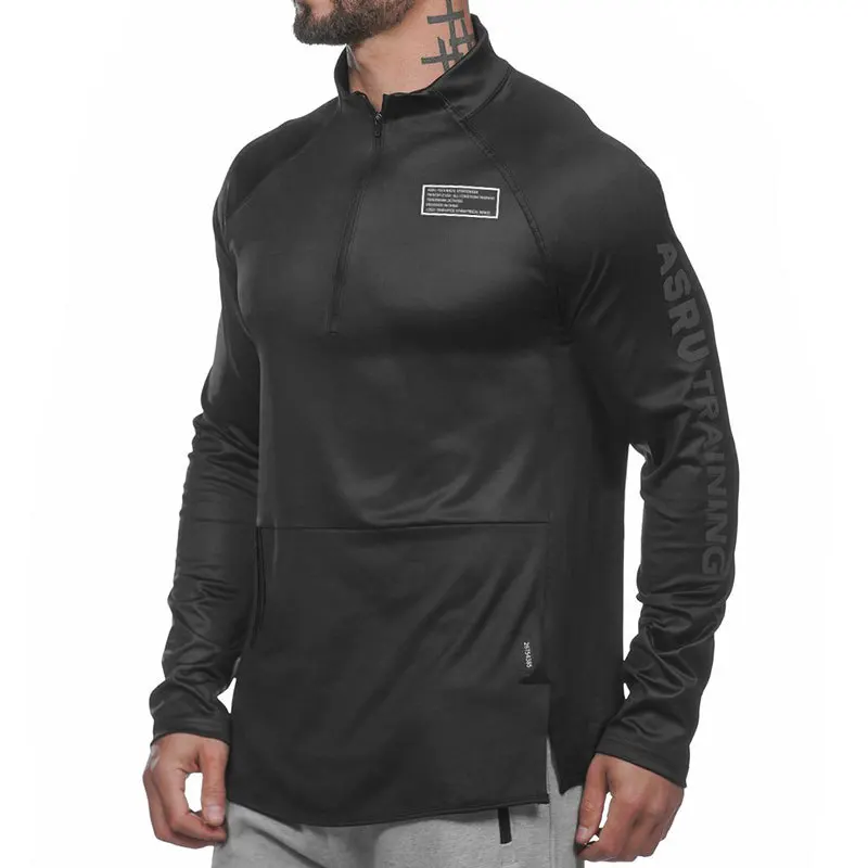 Men's Gym Fitness Sport T Shirt Bodybuilding Workout Long Sleeve Sweatshirt Jogging Sportswear Men Running Training Clothing