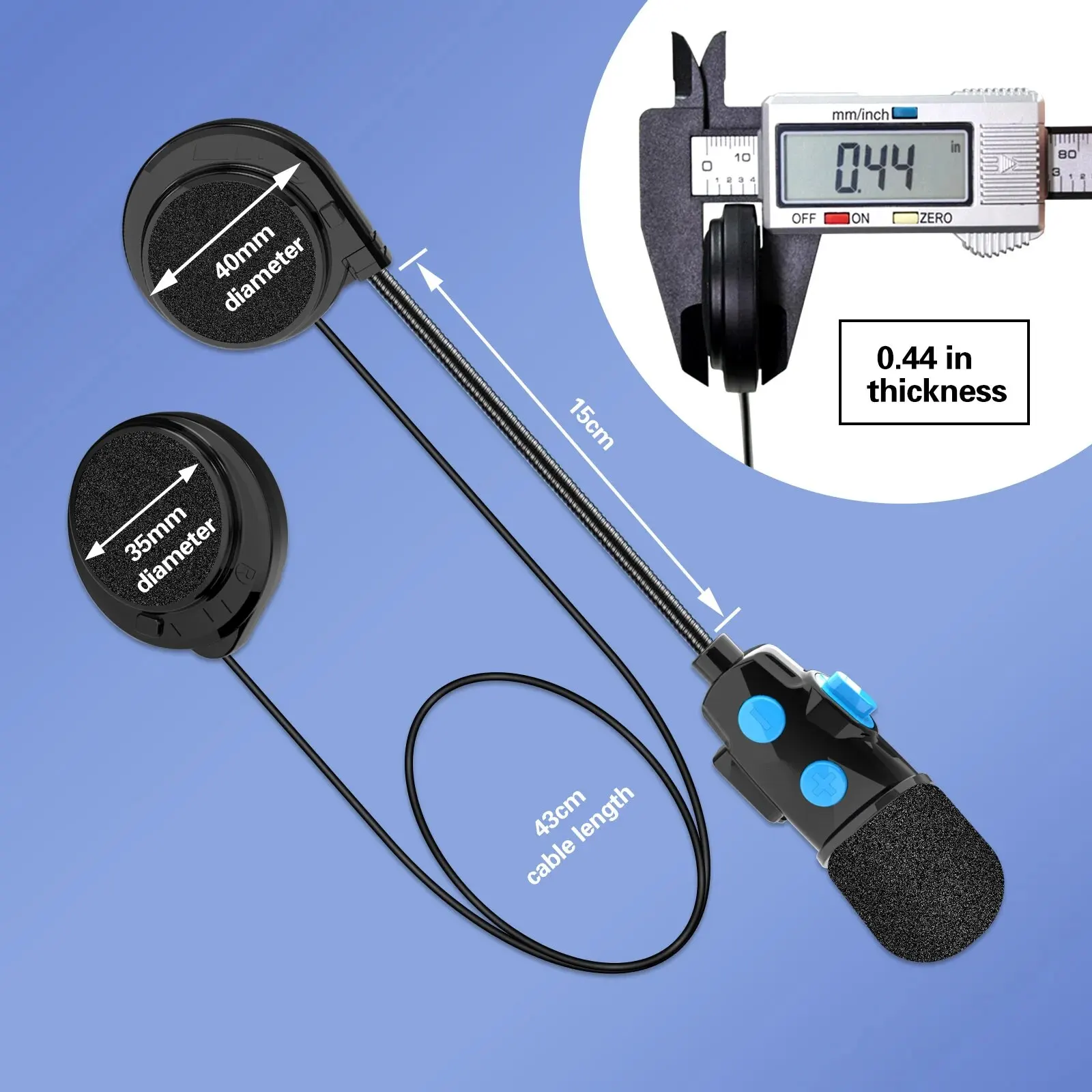 TNICER N1 Мотоциклетный шлем Bluetooth-гарнитура Стереозвук Ультратонкое беспроводное