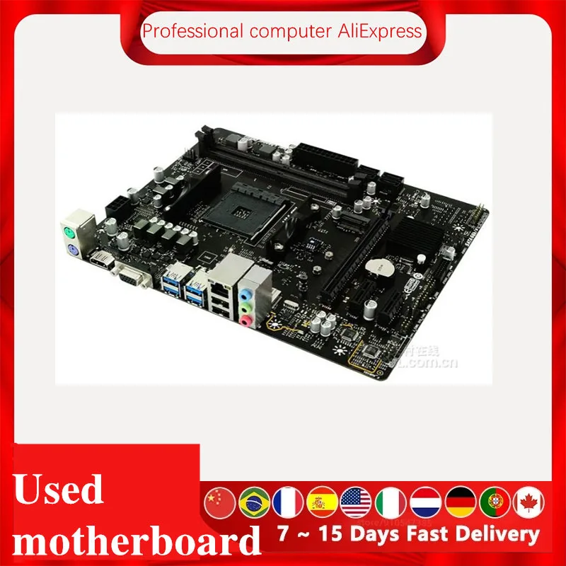 Для материнской платы Biostar B45M2 разъем AM4 DDR4 для AMD B350M B350 оригинальная б/у