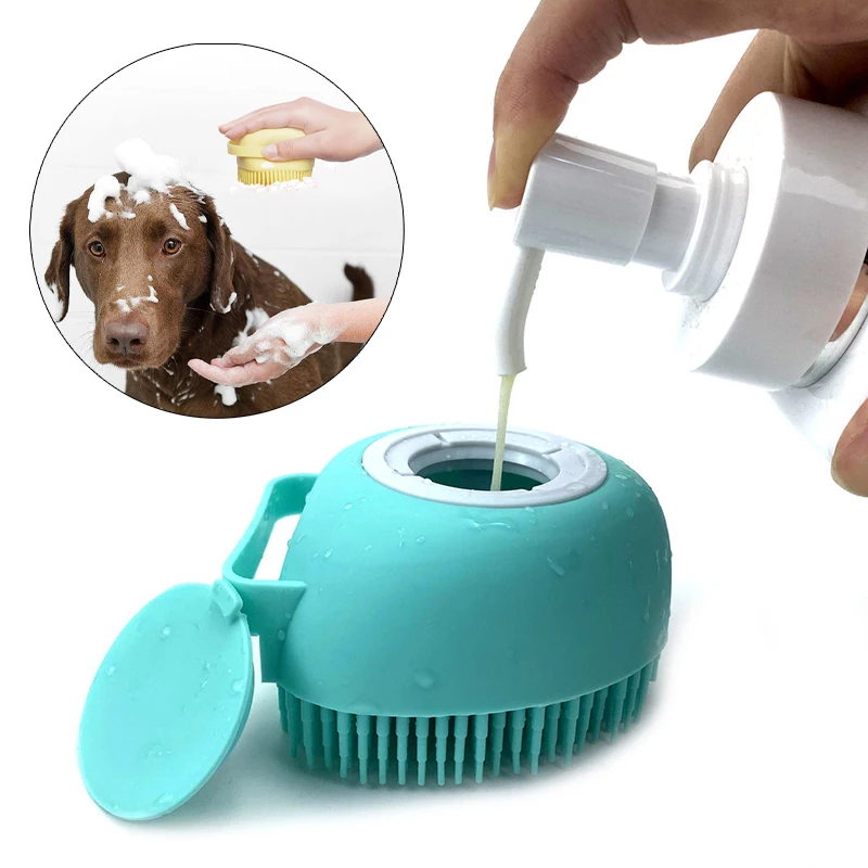 

Pet Dog Bath Brush Massage Gloves Brush Bathroom Puppy Cat Massage Comb Grooming Shower for Bathing Soft Brushes Pet Accessories