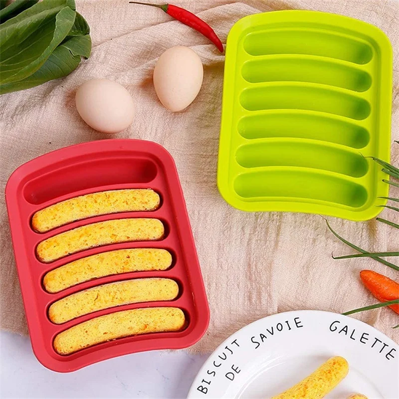 

Food Grade Silicone Thickened Sausage Mould DIY Homemade Ham Hot Dog Making Tray Household Molds with Lid Kitchen Tools