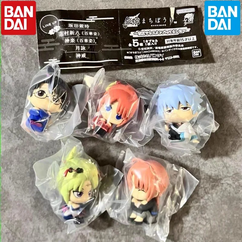 Фото Коллекционная фигурка Bandai Gashapon Gintama: Ёшивара Энджо, Саката Гинтоки, Кагура, Камуи — сидящие, ожидающие, настольное украшение №4