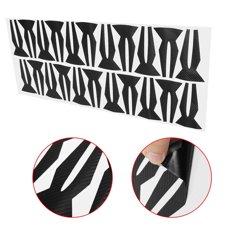 

20Pcs 4D Carbon Fiber Car Wheel Tire Hub Stickers Rim Sticker For Chevrolet For Cruze 2009 2010 2011 2012 2013 Car Styling