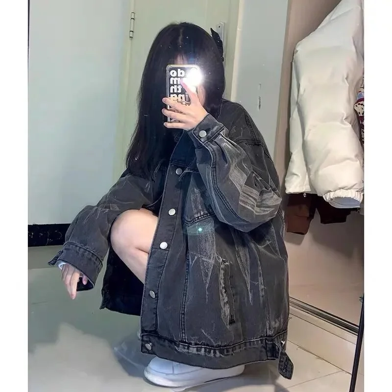 Новая мода простое весенне-осеннее джинсовое пальто из 50% хлопка Fried Street