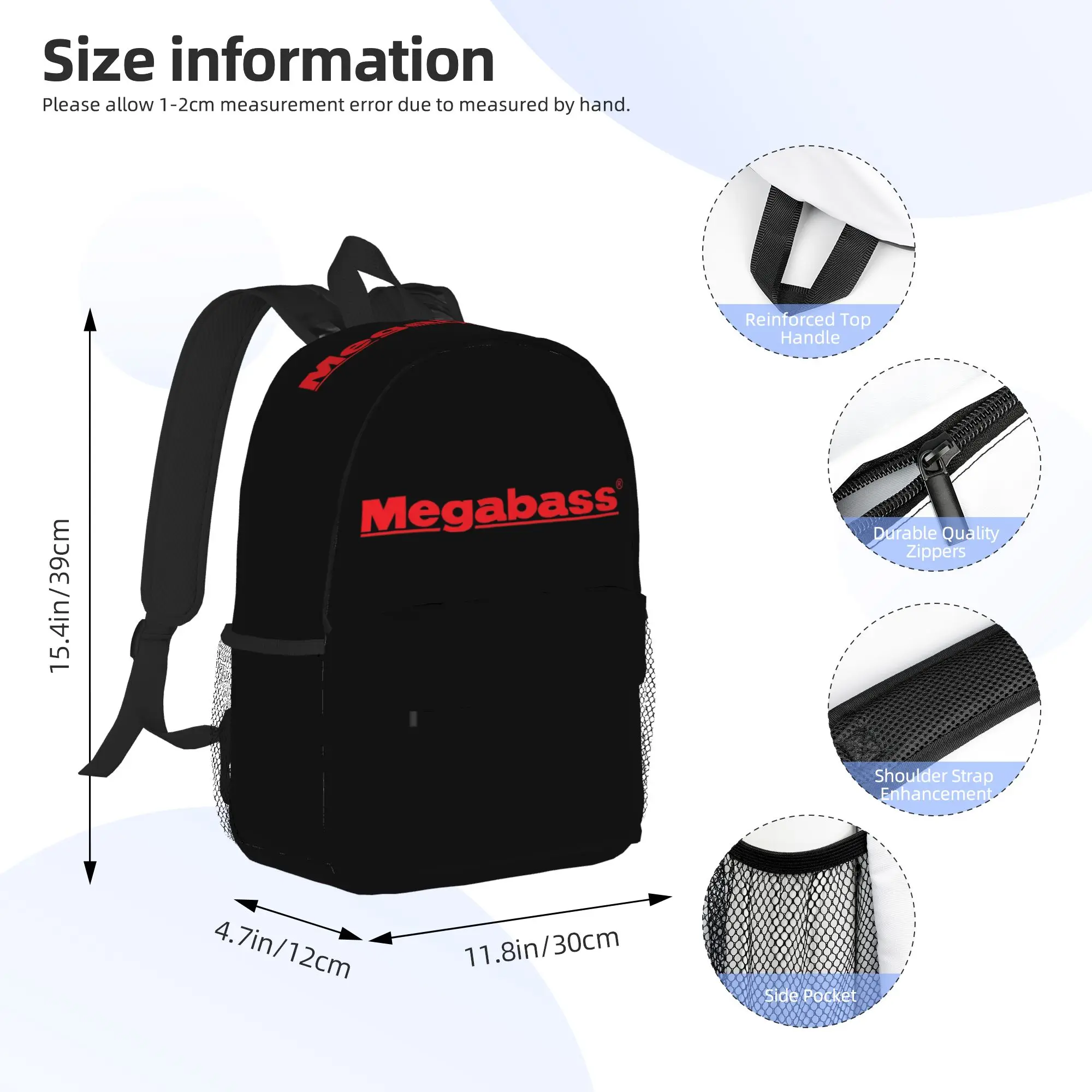 Фото Рюкзак с логотипом Megabass Holograph Speakers, горячая распродажа, вместительный рюкзак для мальчиков и девочек, сумка через плечо для мужчин и женщин, школьная сумка №2