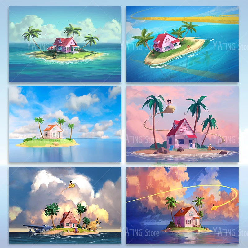 

Classic Anime Dragon Ball Goku Canvas Painting Cartoon Landscape Poster Print Wall Art Picture Suitable for Kids Room Wall Decor