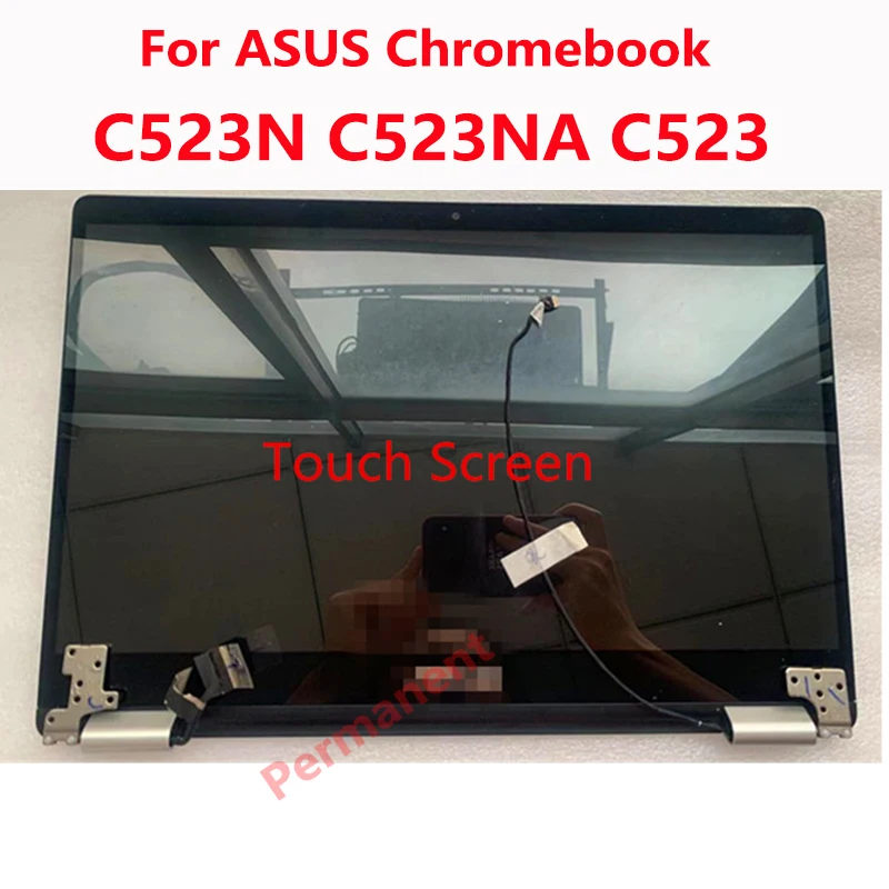 

with touch original FULL assembly replace for ASUS Chromebook C523N C523NA C523 display screen upper half LCD screen replacement