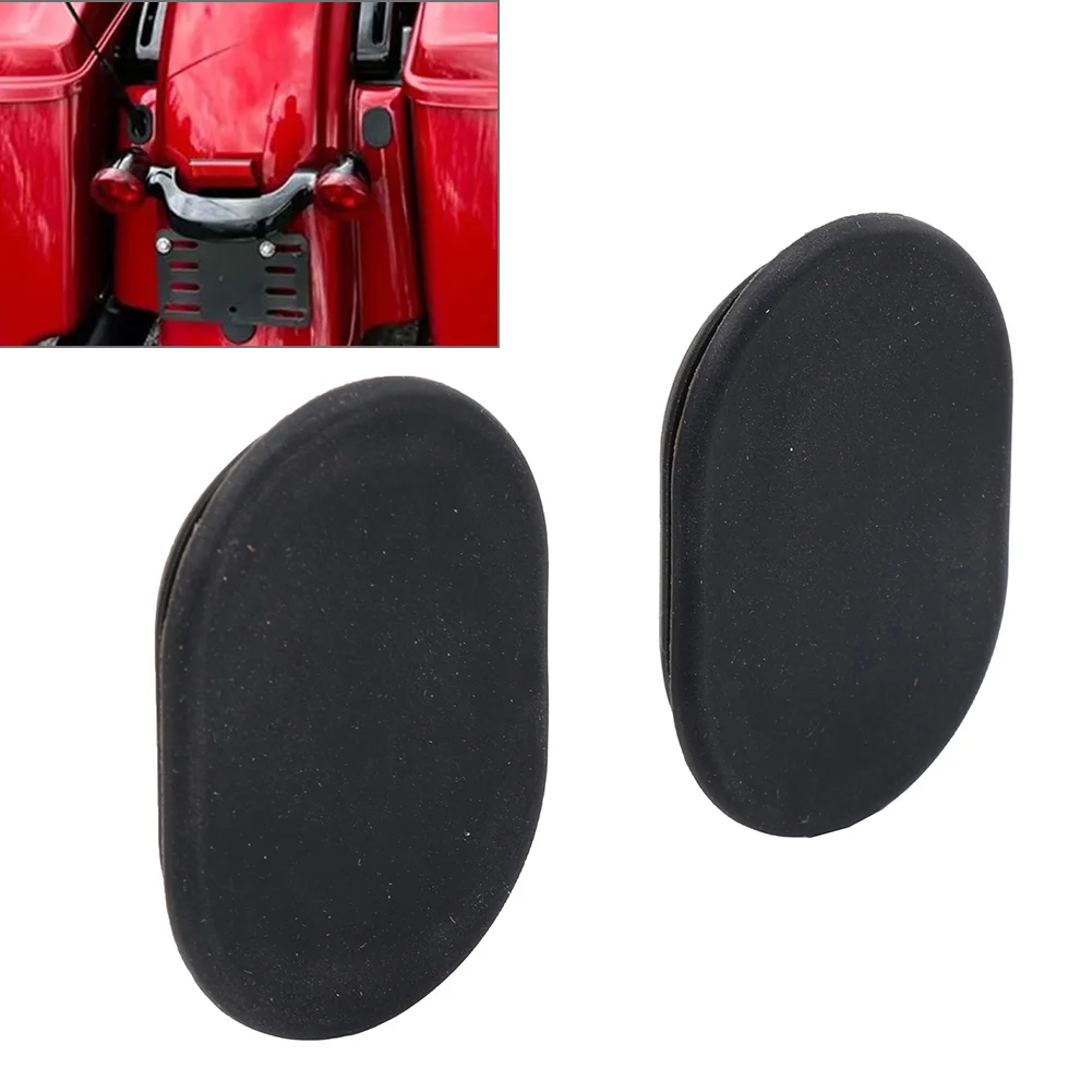 

2 шт. резиновая крышка заднего антенного отверстия для мотоцикла, крышка заливной горловины для Harley Road Glide 2010-2023 для Street Glide 2006-2023, черный
