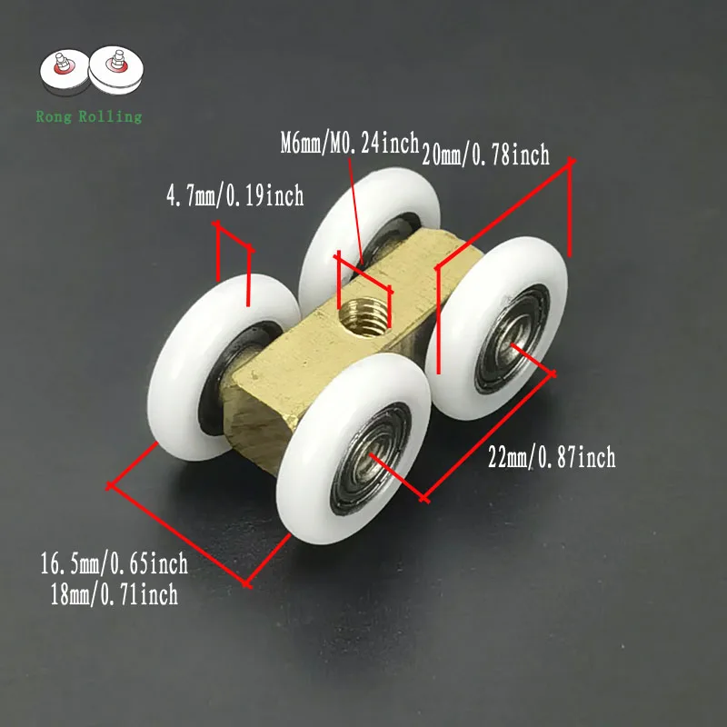 2 шт. маленькие ролики для душевой двери задние дорожные колеса шкив ванной
