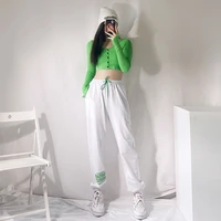 1275 spring and autumn style slim sweatpants womens loose color running fitness jazz dance shuffle dance casual pants bodyguard