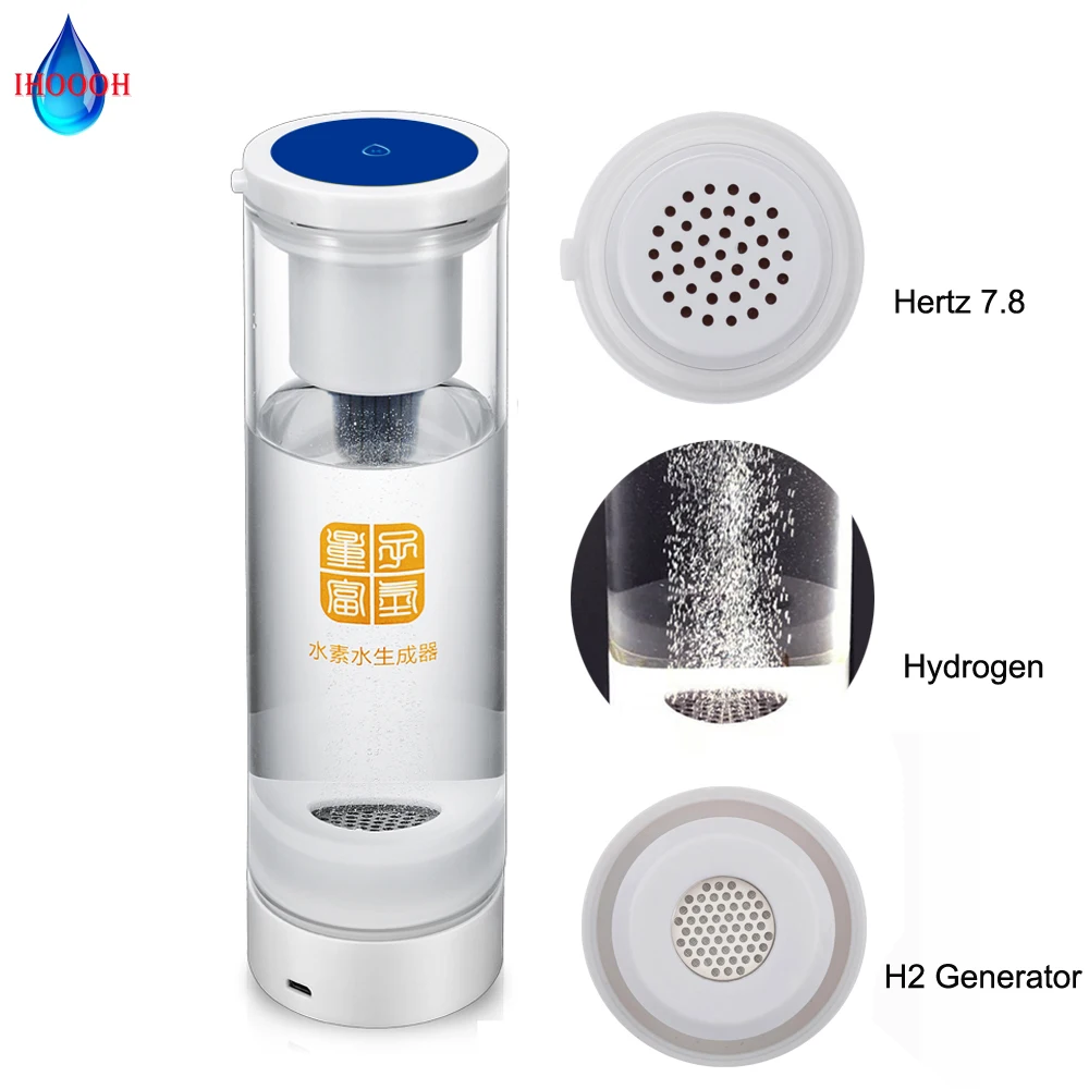 

Portable Low Frequency Hertz Cup Hydrogen Water Generator Bottle H2 Electrolysis Ionizer Anti-Aging Help Treat Chronic Diseases