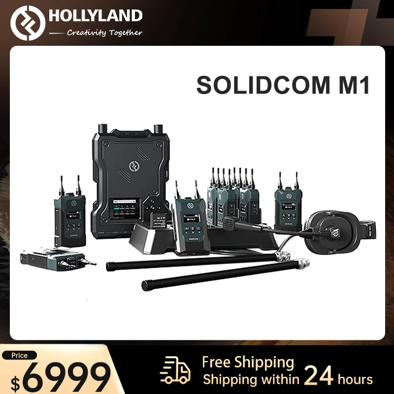 

Hollyland Solidcom M1 [Official] Full Duplex Wireless Intercom System Multi-Device Cascade for Business Event Concert Sports