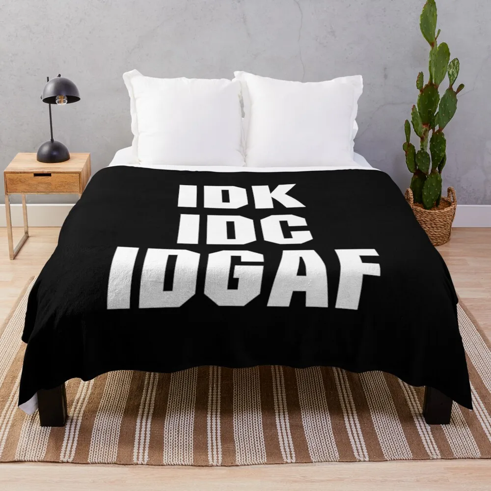 IDK IDC IDGAF - Я не знаю я уход даю F Плед Мягкие роскошные одеяла