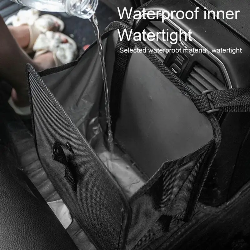 

Multifunctional Car Storage Bag Folding Car Trash Can Waterproof Oxford Cloth 7.5L Capacity Trash Bag For Snacks Toys Drinks Cup