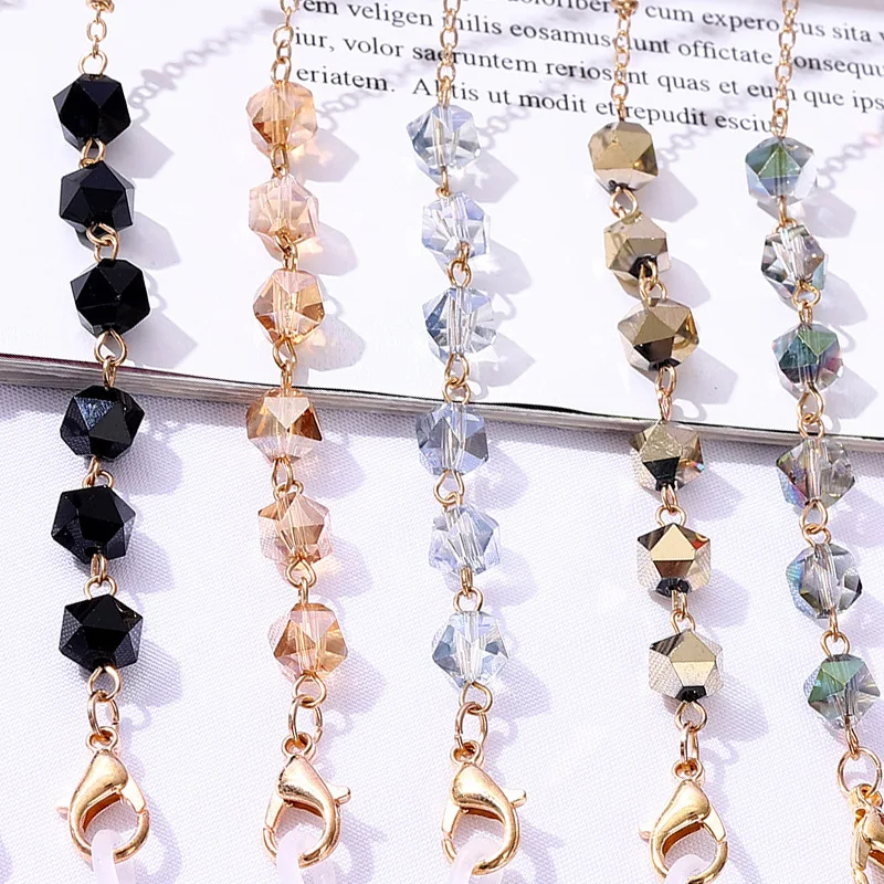 

New Sunglasses Chain Ladies Summer Accessories Crystal Hood Chain Metal Glasses Ladies Jewelry Decoration Accessories Wholesale