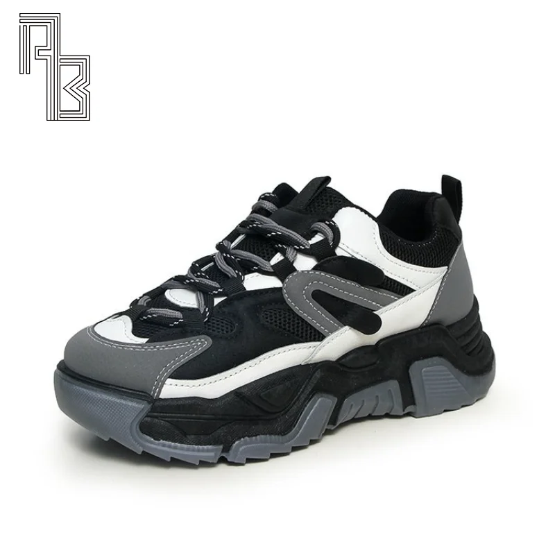 

Массивные кроссовки Dad, повседневная обувь из вулканизированной резины, женские качественные кроссовки на платформе для отдыха, женские белые кроссовки на шнуровке для женщин 2023