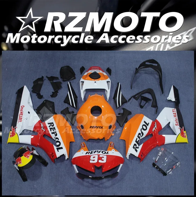 

Комплект обтекателей из АБС-пластика, 4 подарка, подходит для HONDA CBR600RR F5 2013 2014 2015 2016 2017 13 14 15 16 17 18, кузов под заказ 93