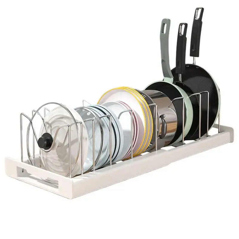 

Органайзер для крышек кастрюль, держатель для сушки крышек кастрюль, стойка из нержавеющей стали, подставка, экономия места, сушилка для тарелок