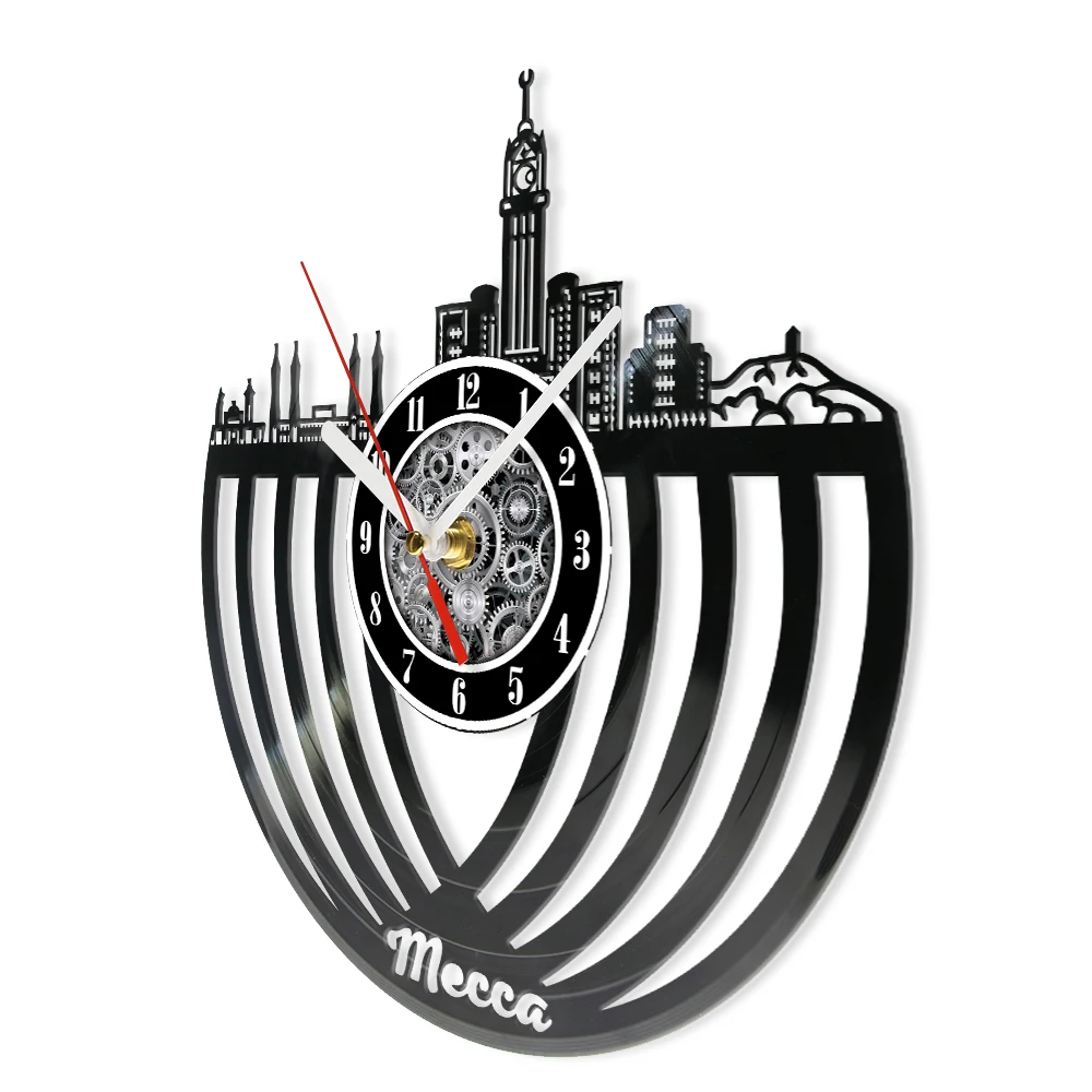 Музыкальный альбом в стиле ретро мечети настенные часы с виниловой пластиной