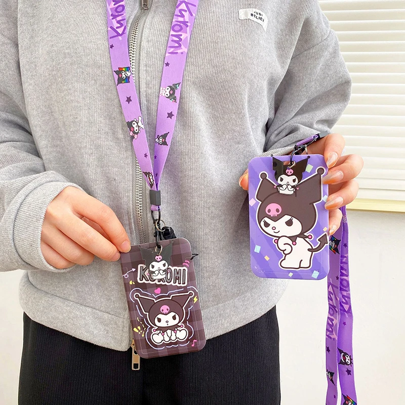 Коллекция 2024 года чехол для карты Sanrio модель Kuromi Id милый мультяшный значок фото