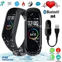 m4 smart watch bracelet call message reminder heart rate blood pressure monitor smartwatch for android and ios