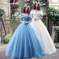 cindirella blue white quinceanera dress 2022 with butterfly sparkly princess ball gown prom dress off shoulders sweet 15 dress