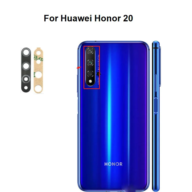 

10PCS New Back Camera Glass Lens Rear Camera Glass With Adhesive Sticker Glue For Huawei Honor 20