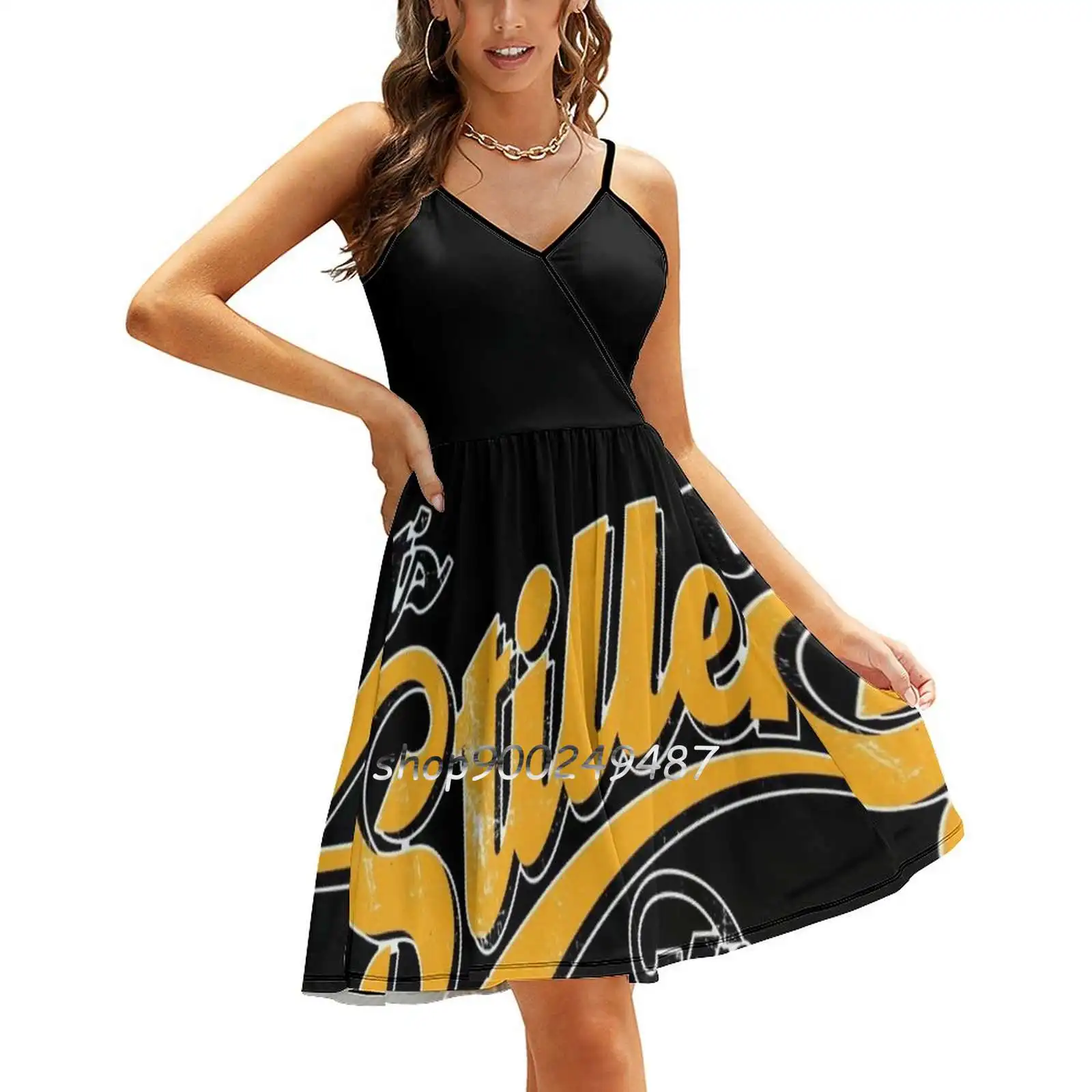 

It'S Stiller Time! New Summer Cut Sexy Dresses Ladies Club Wear Party Sundresses Stillers Football Sports Three Rivers