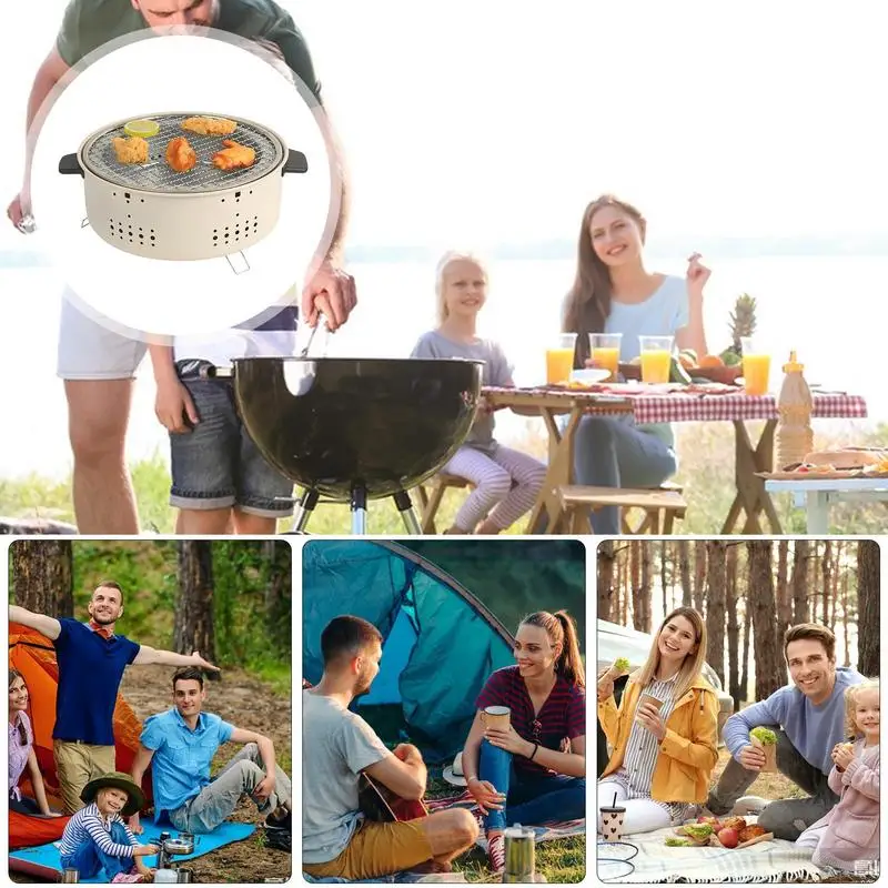 Гриль для барбекю с углем угольная плита разделенная открытый гриль Настольный