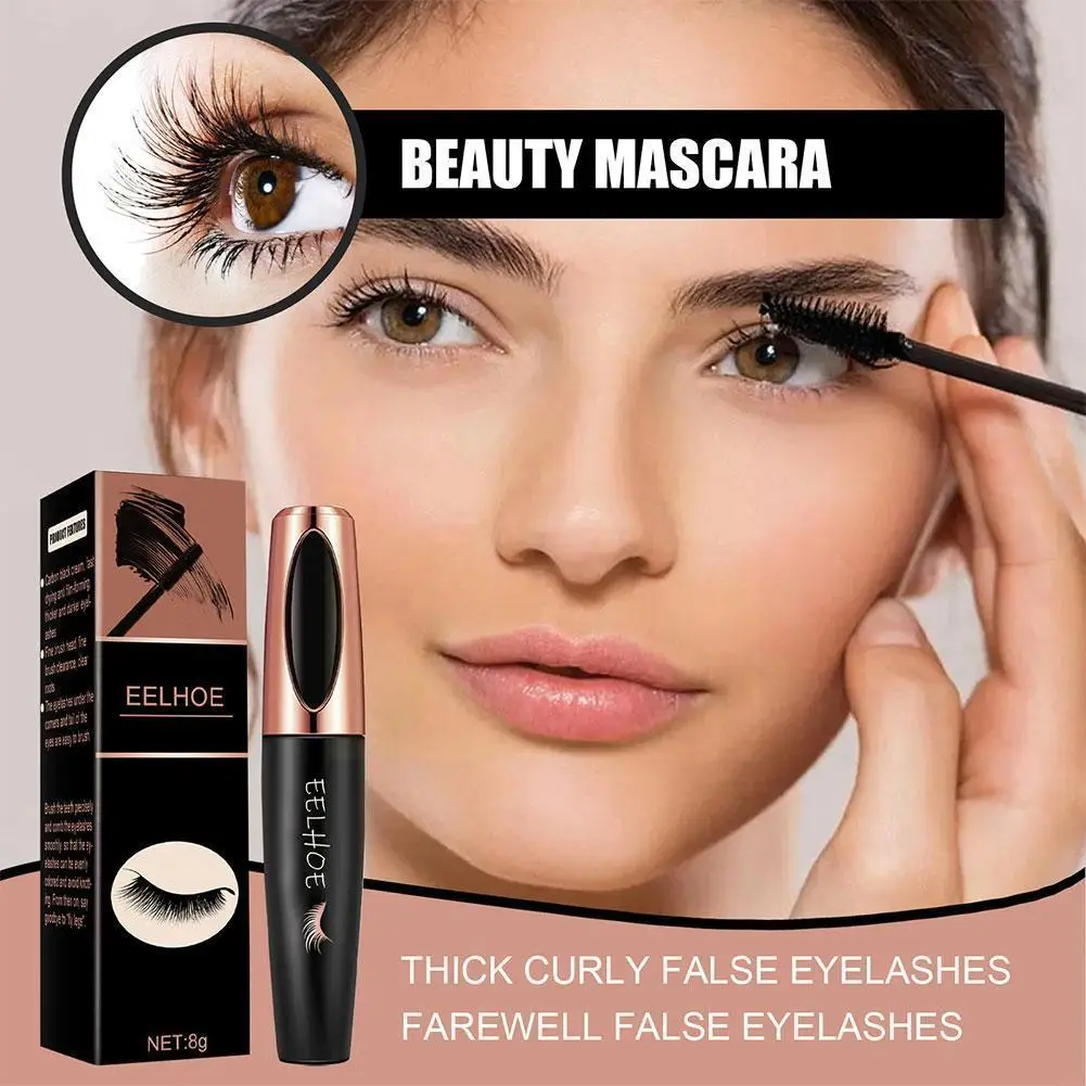 

4D Makeup Mascara Waterproof Long-lasting Eyelash Extension Lengthening Cosmetics Thick Eyelashes Black E6U8