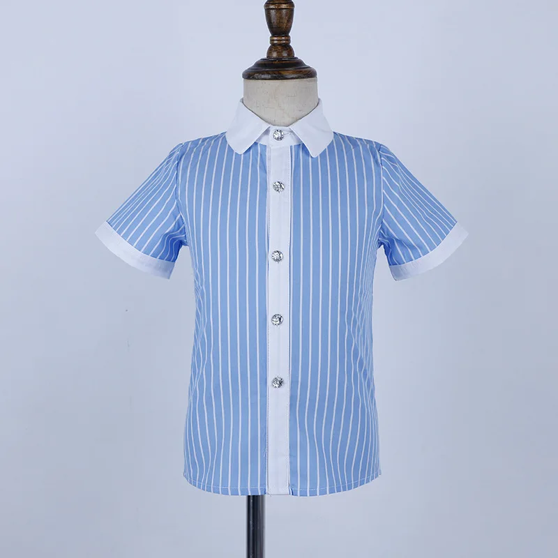 Рубашка в полоску для мальчиков 90-150 см | Детская одежда и обувь