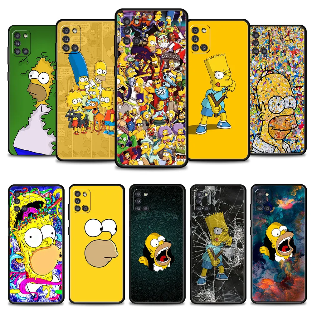 

Phone Cover For Samsung Galaxy A72 A71 A52 A32 4G A51 A21s A41 A12 A31 A02s A03s A33 A13 A22 A53 Case Capa Anime Simpsons