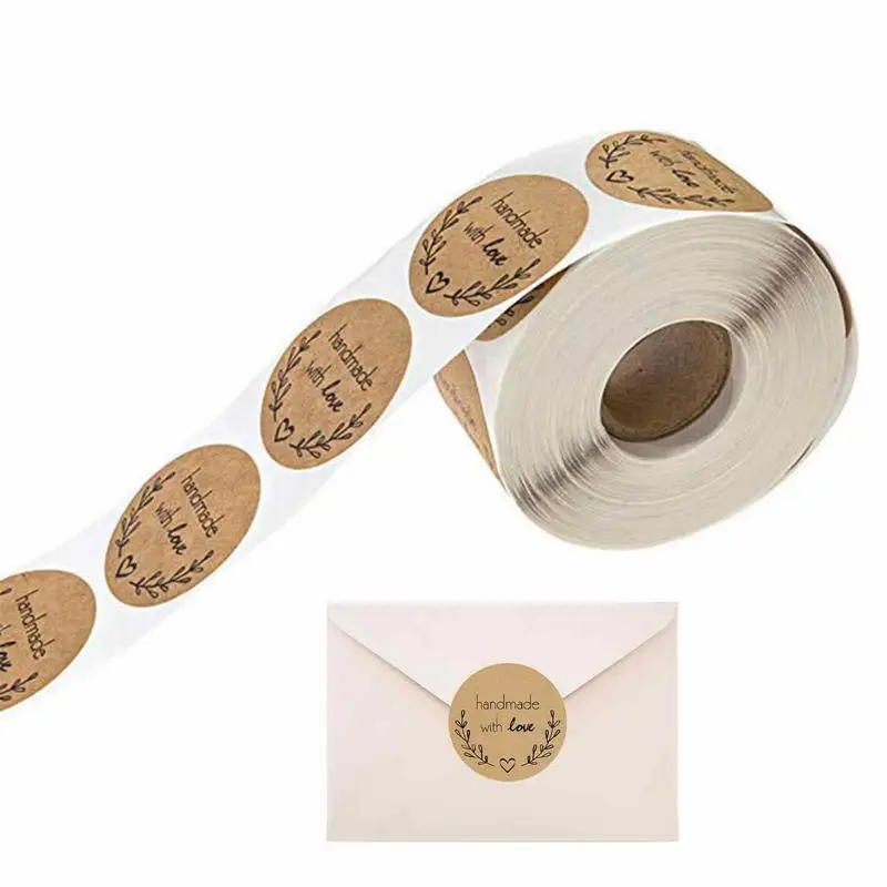 

PCSRoll, праздничное украшение для выпечки, 1 дюйм, круглая мультяшная любовь, самоклеящаяся наклейка для выпечки, наклейки ручной работы