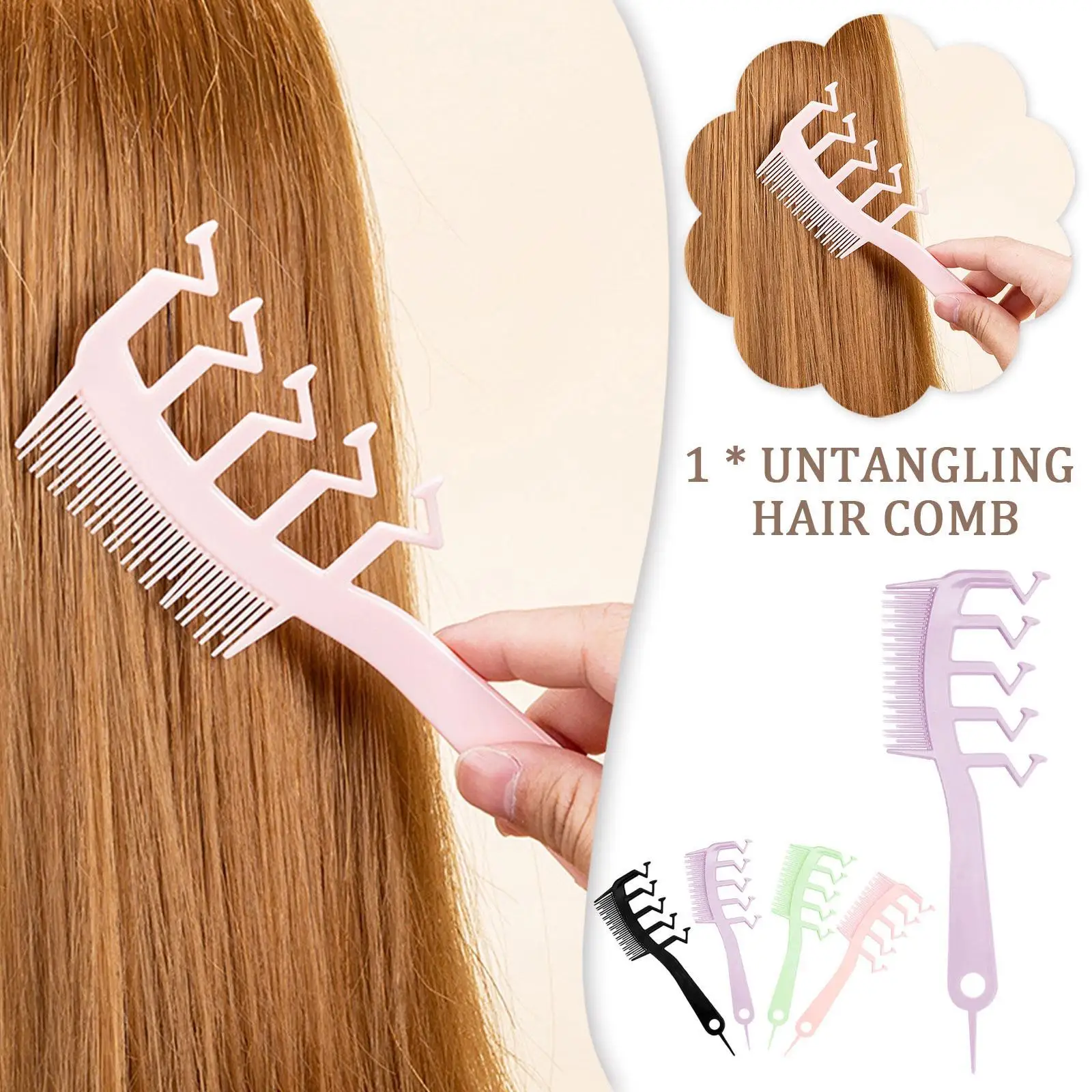 

Portable Styling Comb Hairdressing Hair Comb Professional High Quality Massage Comb Hair Brush Hollowing Out Home Salon DIY Hair