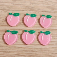 10pcs 1920mm resin fruit peach cabochons flatback scrapbook for girls students hairpin brooch jewelry making accessories