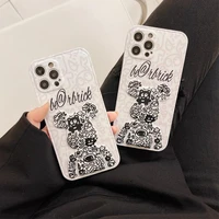 fashion cartoon creative gloomies bear phone cases for iphone 13 12 11 pro max xr xs max x couple shockproof soft cover