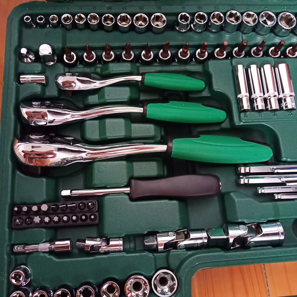 121 шт. инструмент для ремонта автомобиля из хромованадиевой стали гаечный ключ