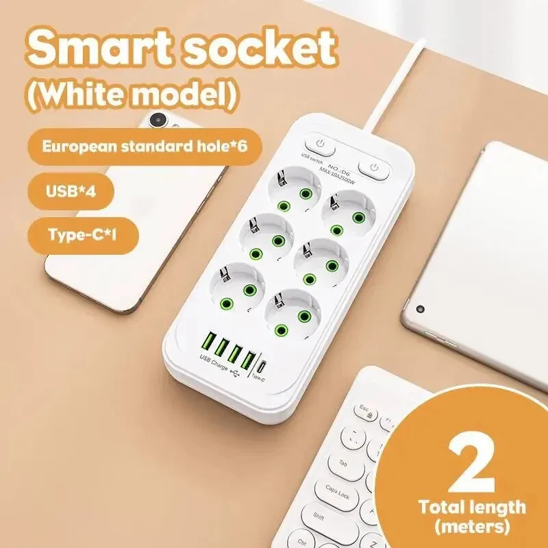 

Европейский сетевой удлинитель с USB