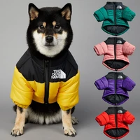 dog face luxury pet dog down jacket winter warm waterproof jacket puppy clothes french bulldog for medium and large dogs coats