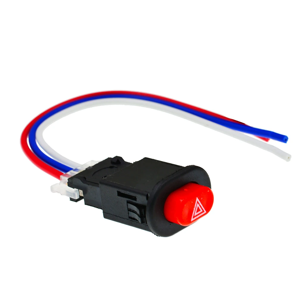 

Button Switch Motorcycle Hazard Light Modified Scooter Warning 12V-24V 40x25mm Accessories Double Flash Brand New