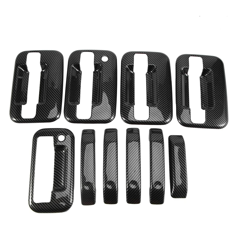 

External Door Handle Covers Without Keypad & Tailgate Cover With Keyhole For 2004-2019 Ford F-150 F150