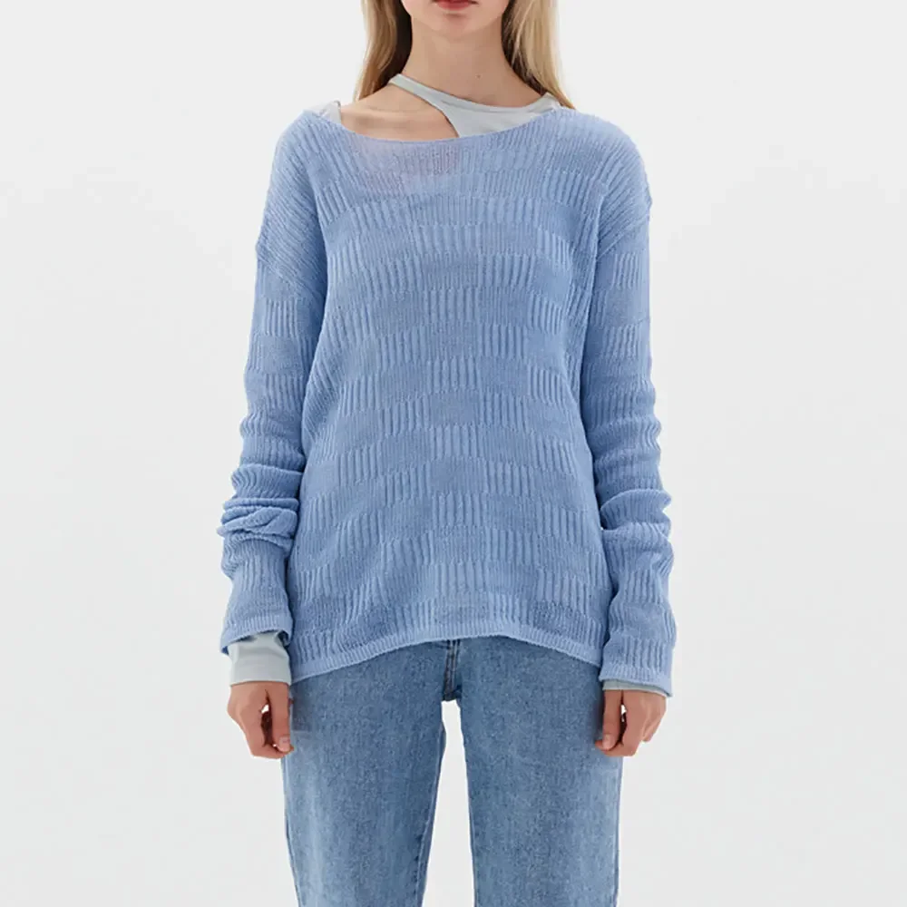 Женский трикотаж L0 * новый весенне-летний повседневный пуловер с круглым вырезом