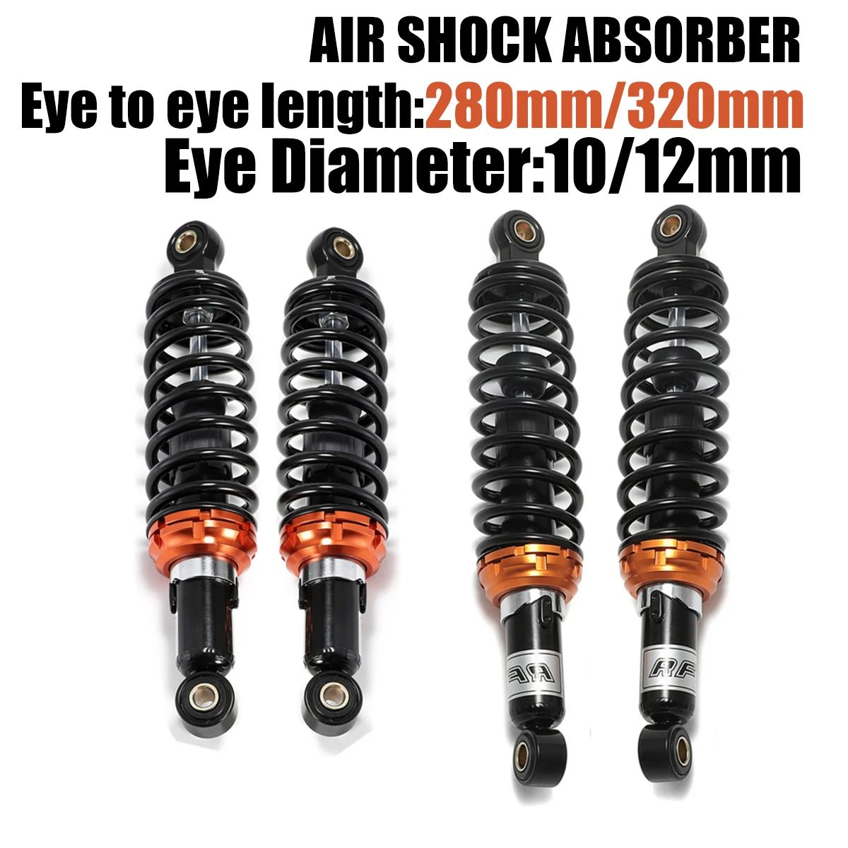 

Универсальный Воздушный амортизатор для мотоцикла, 12,5 дюйма, 320 мм, задняя подвеска для Yamaha Motor Scooter ATV Quad Black D20