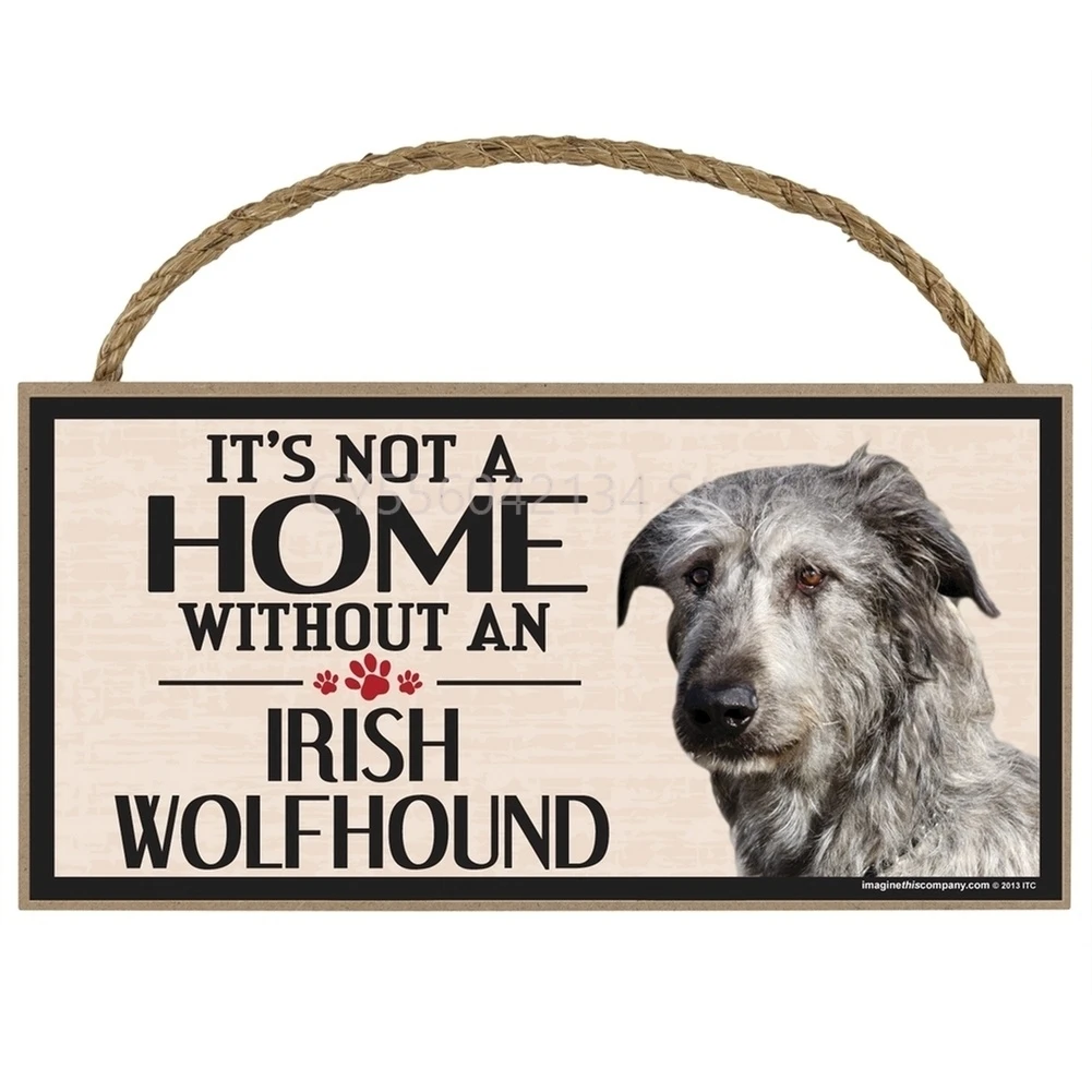 

Pet Accessories decor It's Not a Home Without a Irish Wolfhound Wood Sign