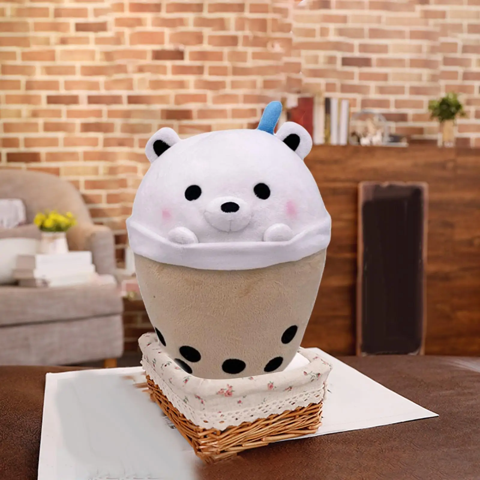

Milk Tea Plush Toys Cup Hugging Plush Cushion for Baby