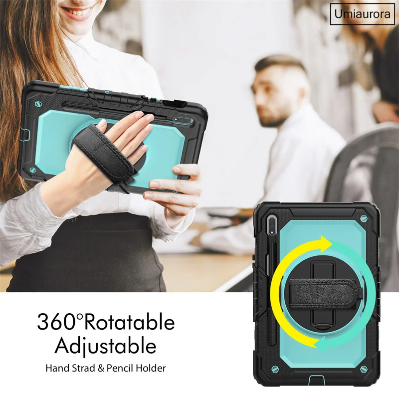 Фото Прочный противоударный чехол-подставка для планшетов Samsung Tab S7 S8 S9 S10 FE Plus 13.1 дюйма SM-X620, 12.4 дюйма X820 X610 X520 №5